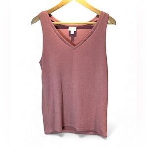 Lularoe Farrah Knit Sweater Tank Women’s Mauve Blush Pink Size Large